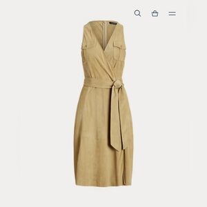Polo by Ralph Lauren Tan Wrap Midi Dress